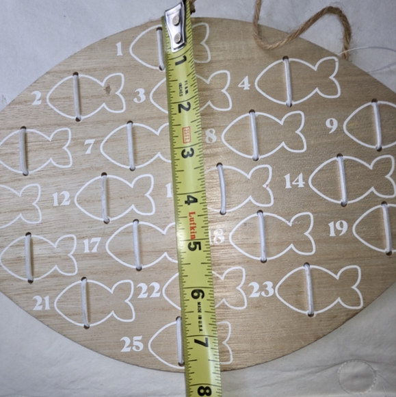 Pet Cat Toy Countdown Calendar wood NWT cat small animal fish shape cream white - Picture 9 of 12